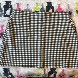 Jules & Leopold Black and White Gingham Mini Skirt